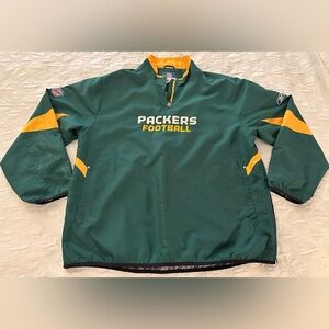 Vintage Reebok NFL Team Apparel Green Bay Packers 1/4 Zip Pullover Jacket XL